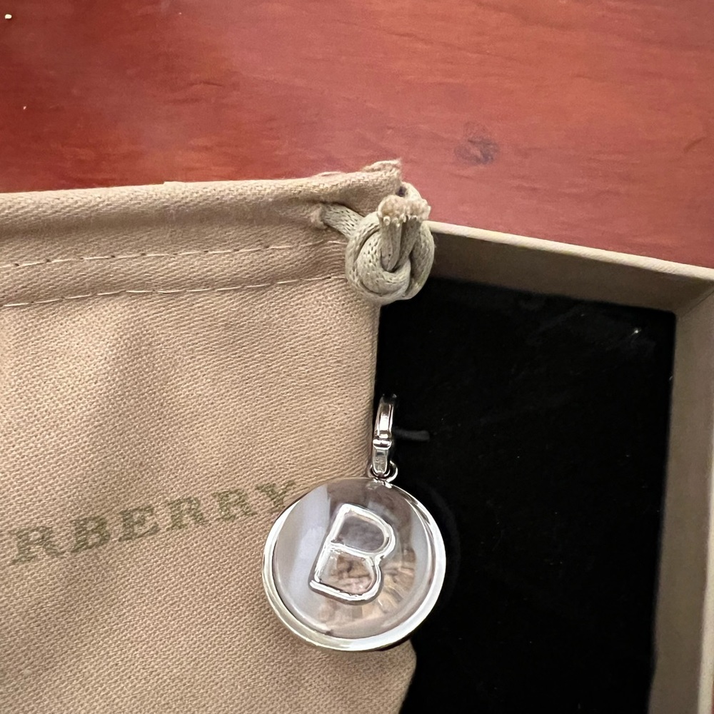 NWT BURBERRY “B” SPINNING GLOBE CHARM